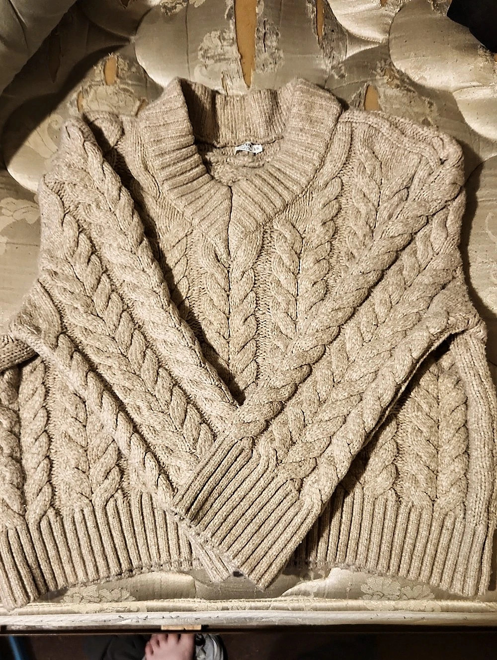 Ardene Cable Knit Sweater Beige Size Large/XL